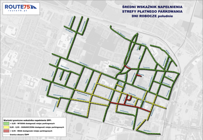 Analiza rotacji parkowania w strefie płatnego parkowania